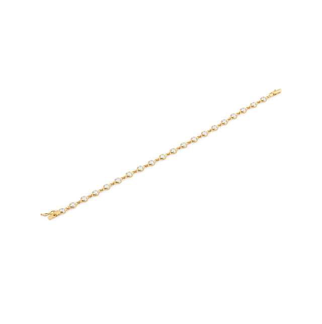 Round Brilliant Diamond Link Tennis Bracelet