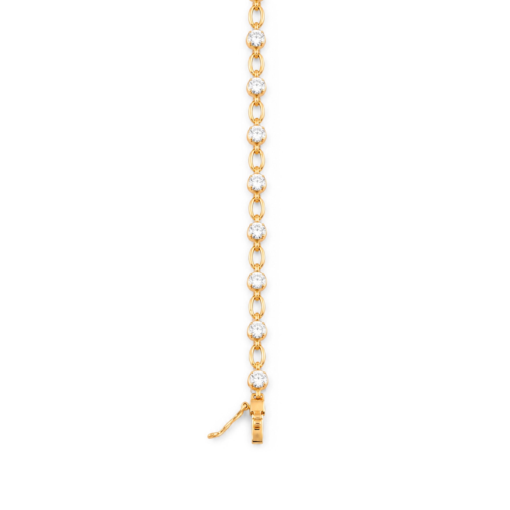 Round Brilliant Diamond Link Tennis Bracelet