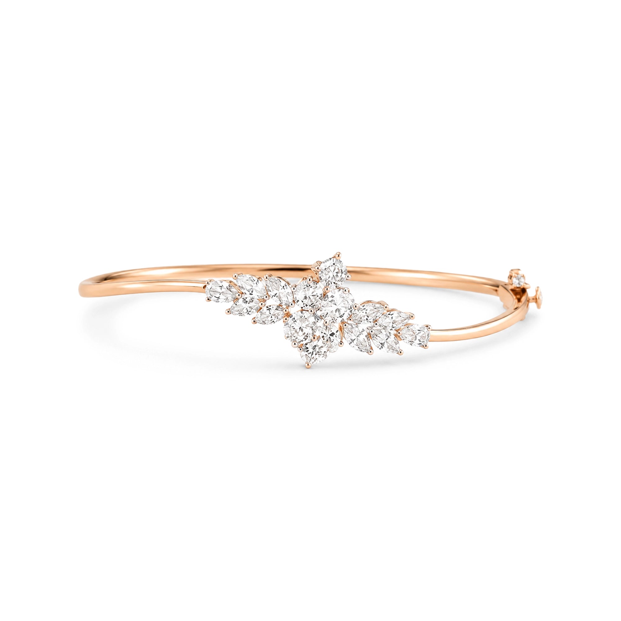 Marquise Cluster Rose Gold Bangle