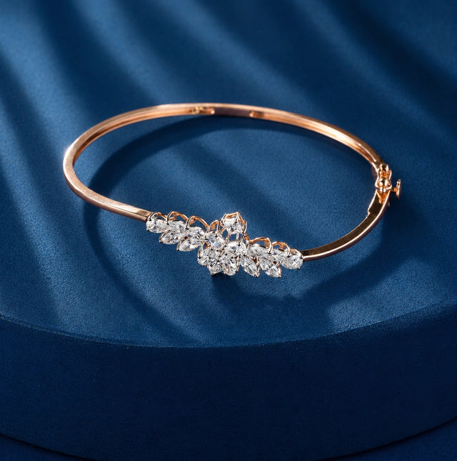Marquise Cluster Rose Gold Bangle