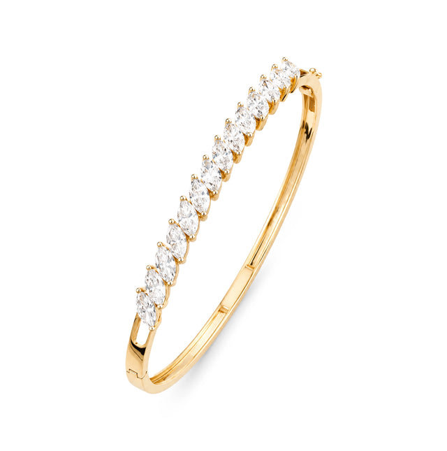 Graduated Marquise Diamond Bangle