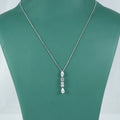 14K White Gold Diamond Necklace