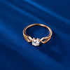 Crossover Solitaire Ring, Rose Gold