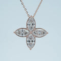 14K Rose Gold Diamond Necklace