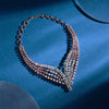 Emerald & Diamond Multi-Strand Fringe Bib Necklace