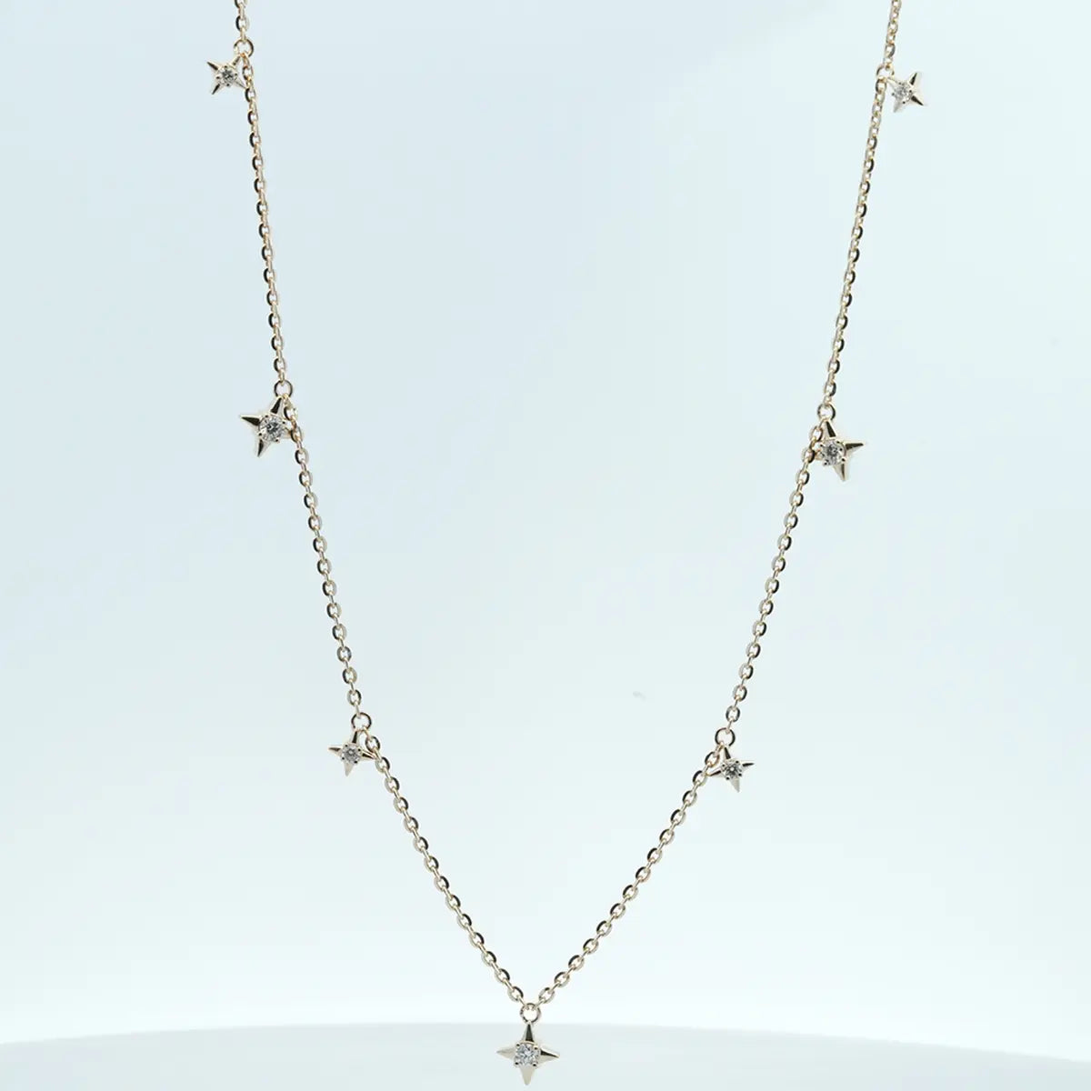 14K Yellow Gold Diamond Necklace